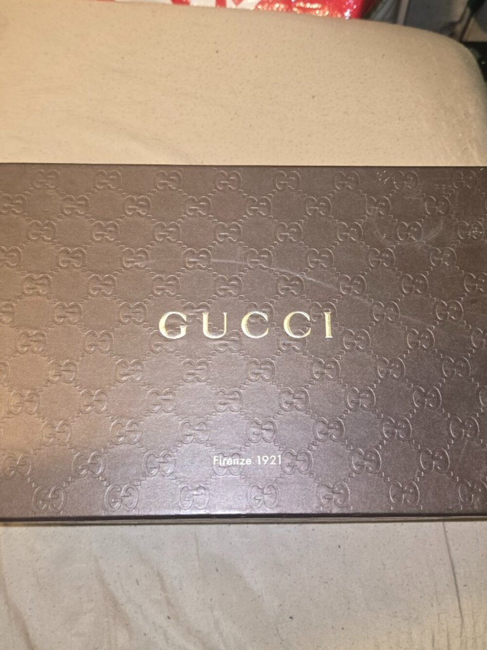 Gucci Monogram Aleppo Peep Toe Pumps